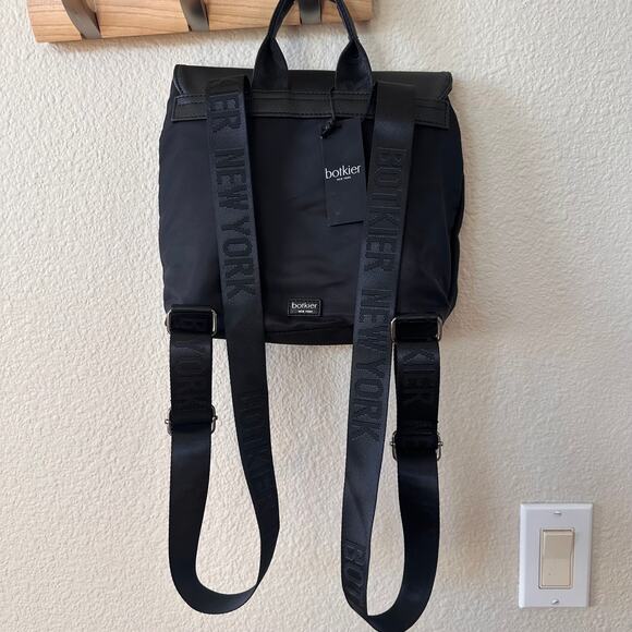NWT Botkier New York Trigger Mini Black Nylon Backpack Black - Picture 2 of 8